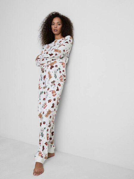 Pyjama en coton imprimé femme