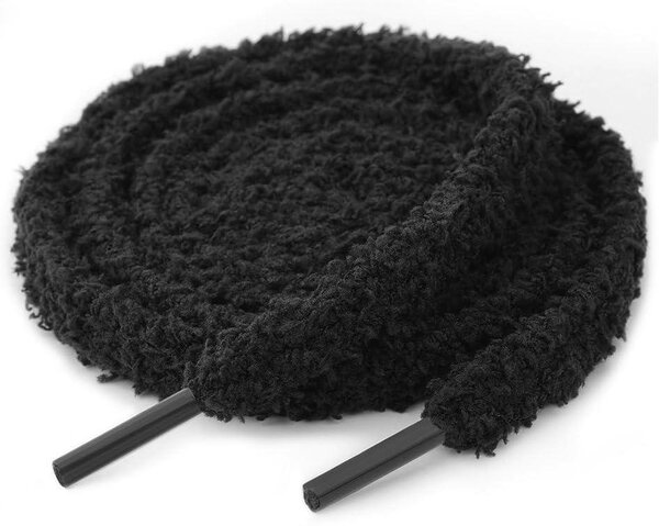 lacets fluffy noir