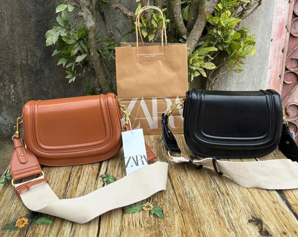 Sacs bandoulière Zara en cuir