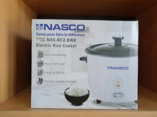 Nasco rice cooker black colour design 2.8 litres