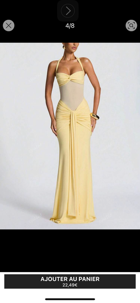 Robe shein jaune élégante