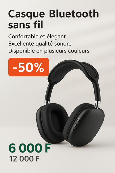 Casque Bluetooth Sans Fil
