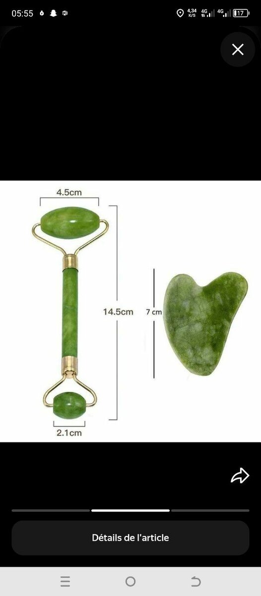 Rouleau de visage en quartz