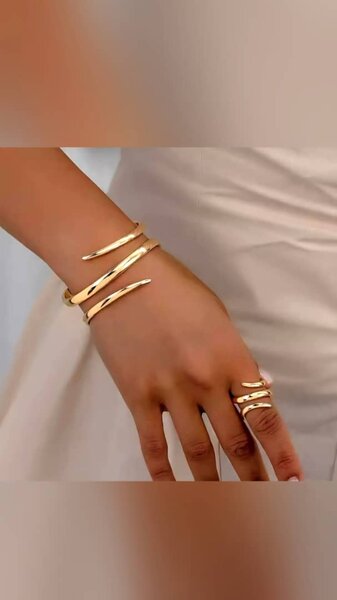 Bracelet et Bague en Or Chic