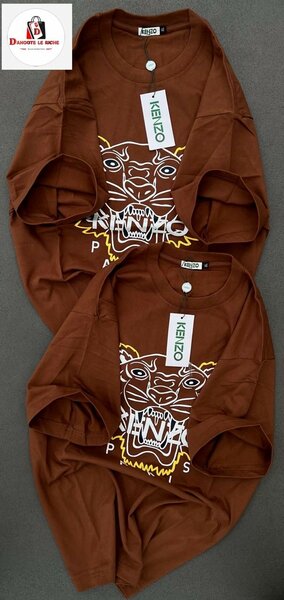 T-shirt en coton marron Kenzo