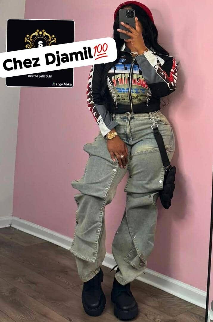 Jean cargo femme stylé