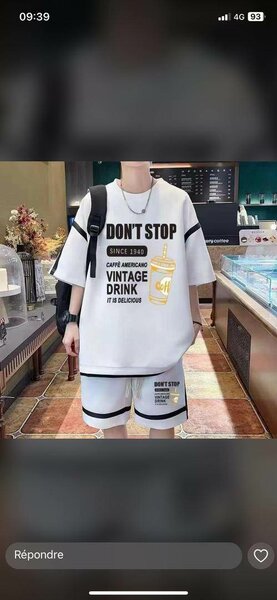 Ensemble T-shirt et Short Casual Homme