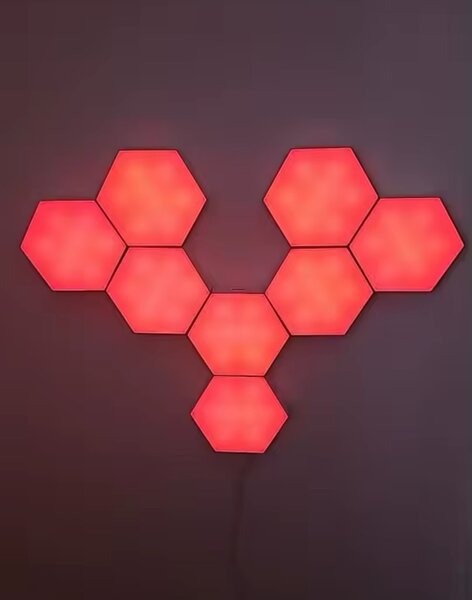 12pcs Hexagon Wall Gaming Decor RGB Smart Light Panel