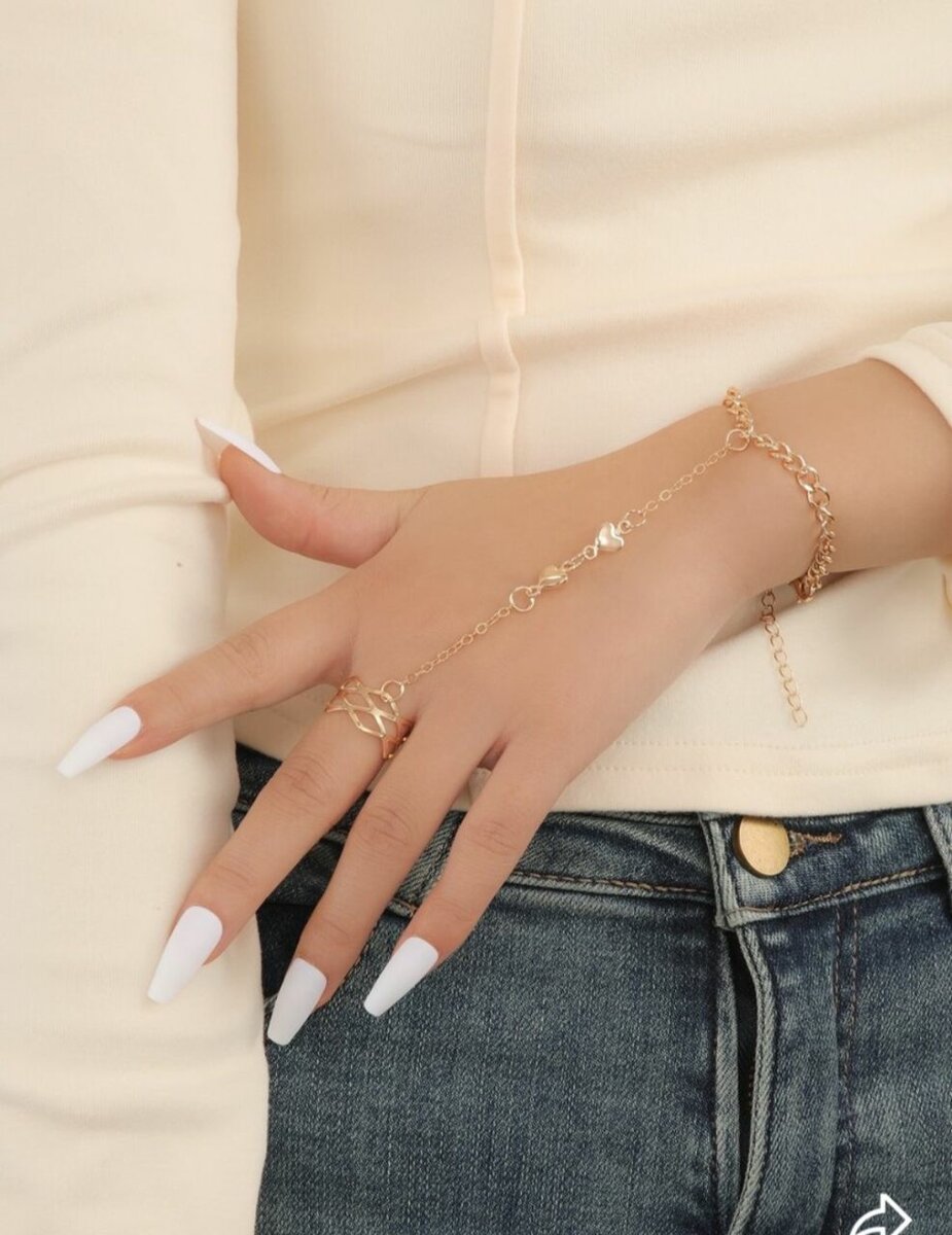 Bracelet chaînette doré élégant