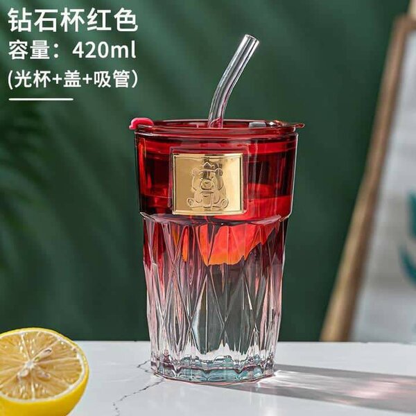 Mugs en Verre Massif avec paille