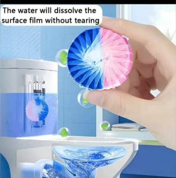 Detergents bleu de toilette.