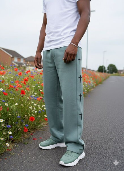 Pantalon jogging vert unisexe