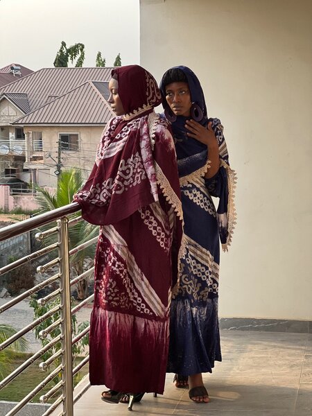 Batik Dress with Veil