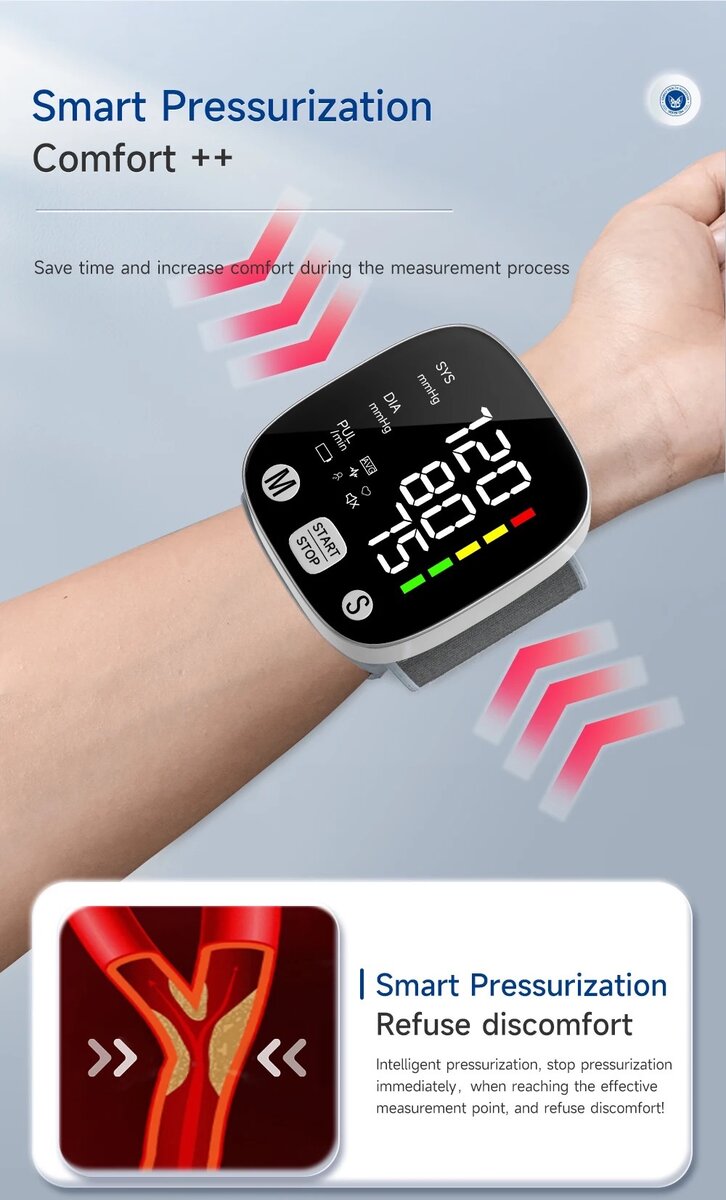 Rechargeable Wrist BP monitor