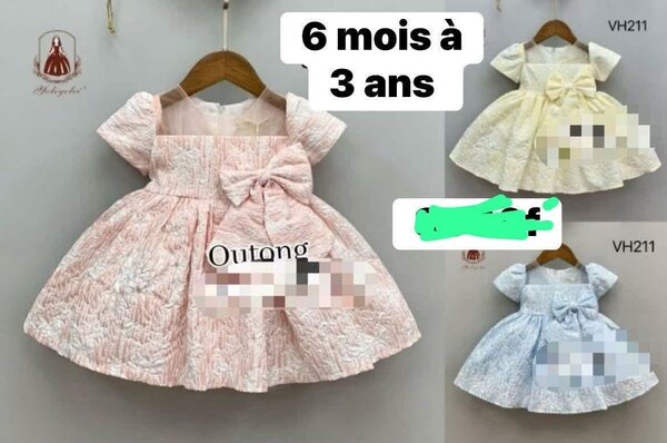 Robe Bébé Élégante avec Nœud