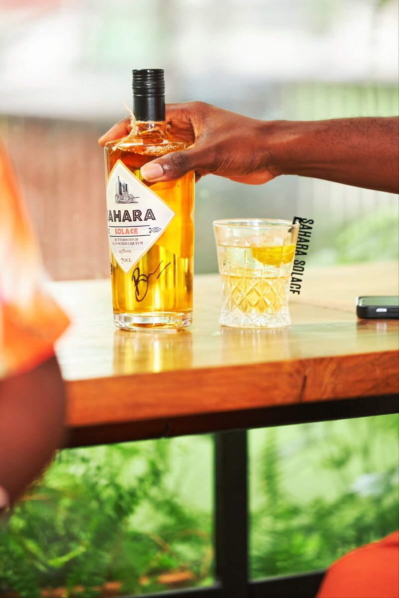 Signed Sahara Solace Butterscotch Liqueur by Bradley Barley