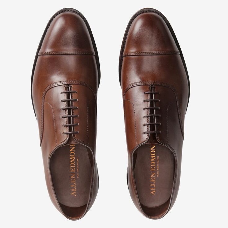 Chaussures Oxford en cuir marron