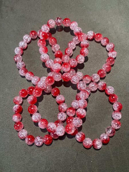 Bracelets en perles rouge élégants