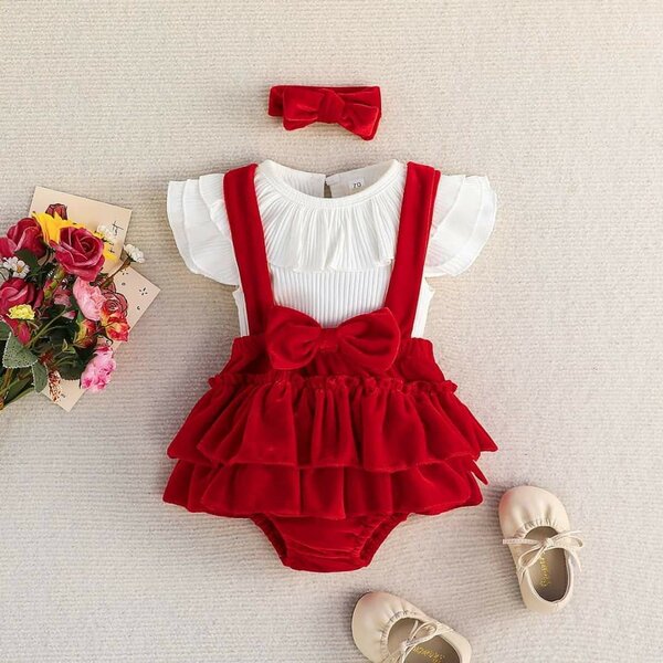 Chic petite ensemble pour fille de 0-6 mois