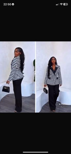 Blazer à carreaux élégant