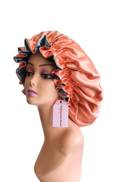 Ruffle Satin Bonnet