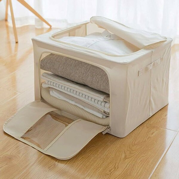 Boîte de rangement textile pliable