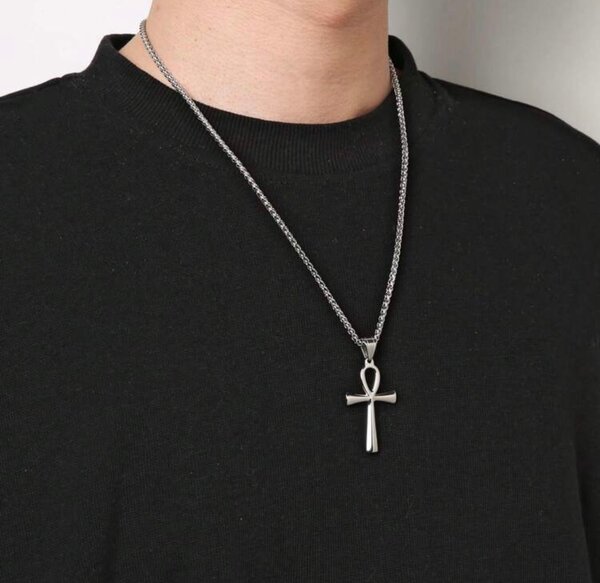 Collier Croix Ankh Acier