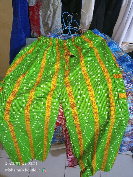 Pantalons Ethniques Verts