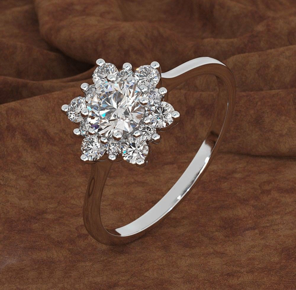Silvery luxury promise ring