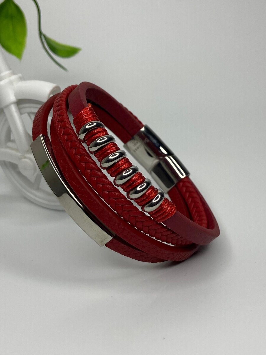 Modern Leather Steel Bracelets