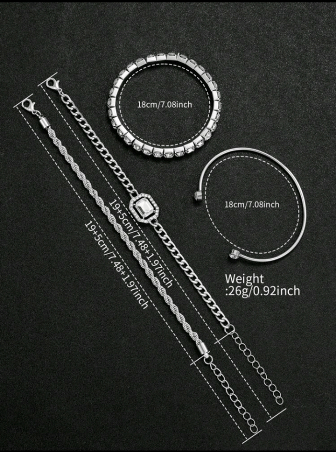 Ensemble Montre et Bracelets Élégants