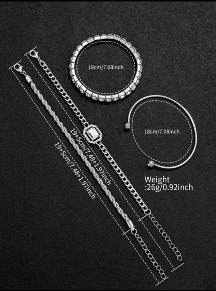 Ensemble Montre et Bracelets Élégants