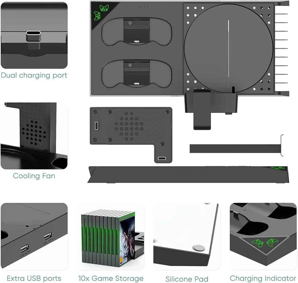 Refroidisseur xbox série x avec station de charge 5en1