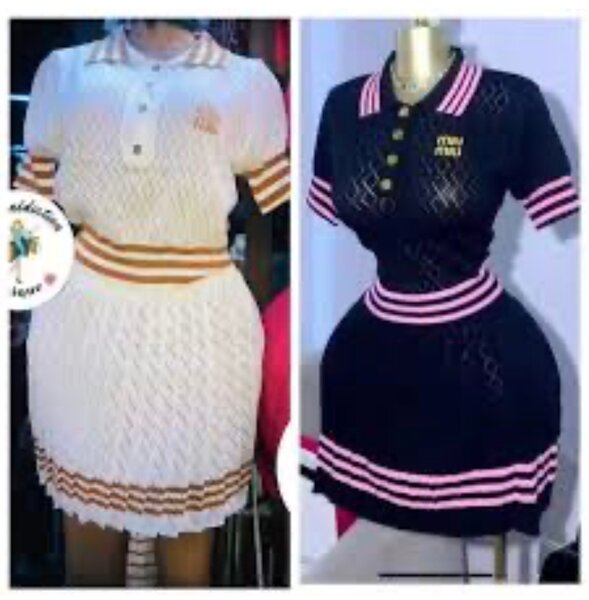 Robe en tricot rayée élégante