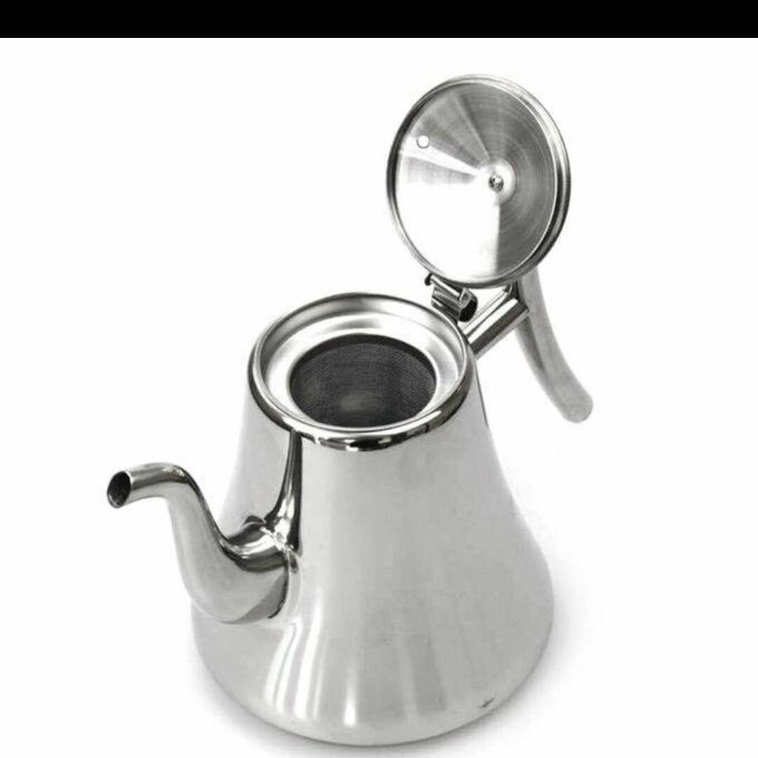 Théière en acier inoxydable élégante