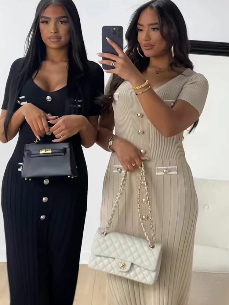 Robe midi élégante plissée