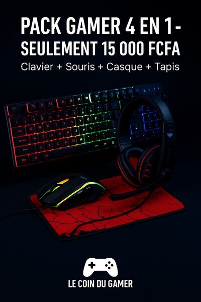 Clavier,souris,tapis et casque
