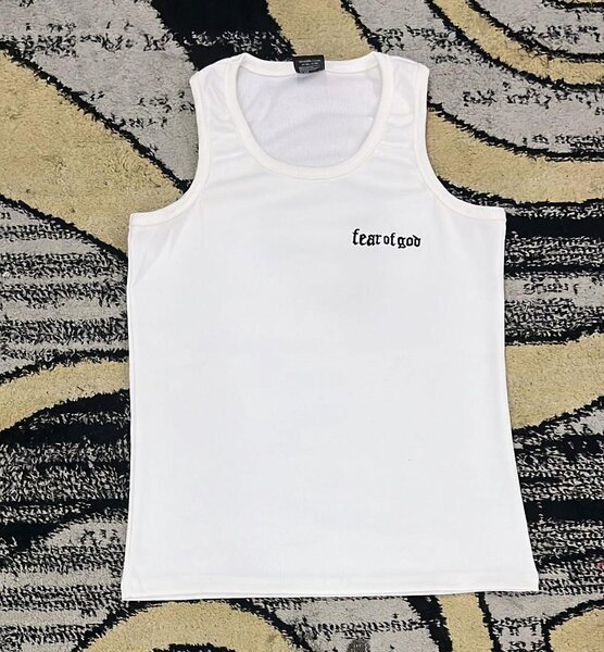 Débardeur blanc unisexe