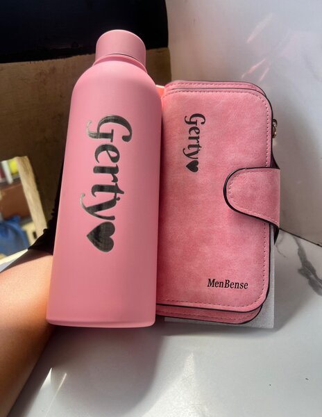 Customized purse and flask