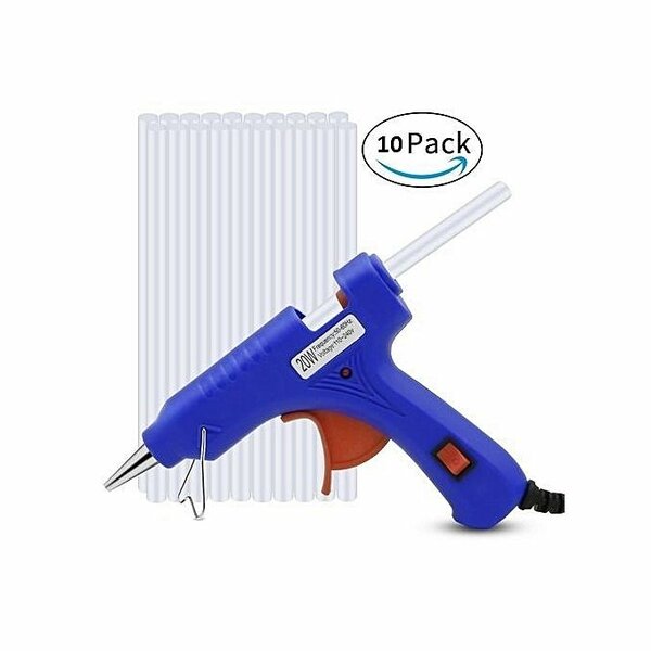 Pistolet à Colle Chaude 20W Fourni Avec 10 Bâtons De Colle - Bleu