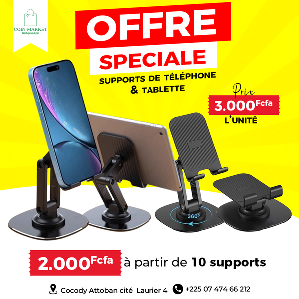 Support téléphone 360 degrés