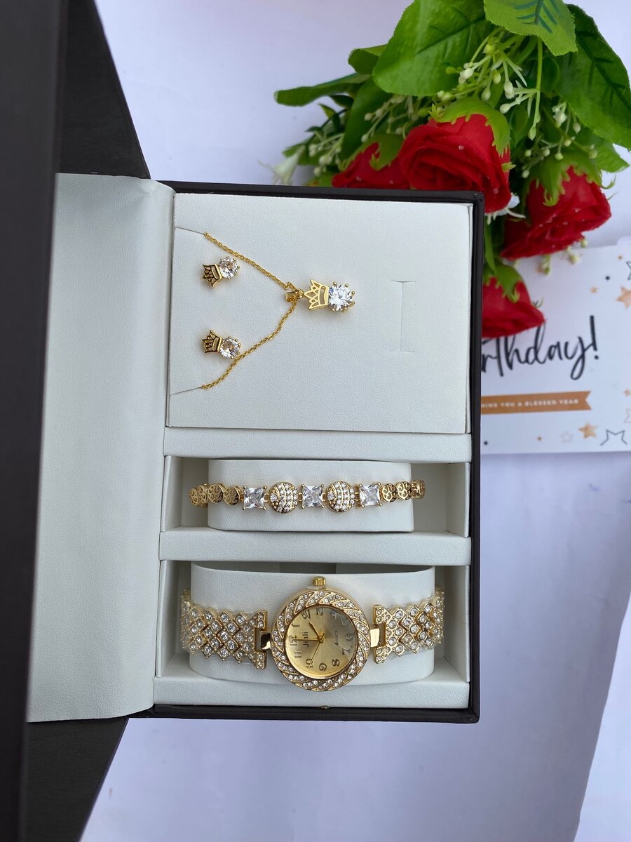 Cake + Birthday package + champagne + jewelry