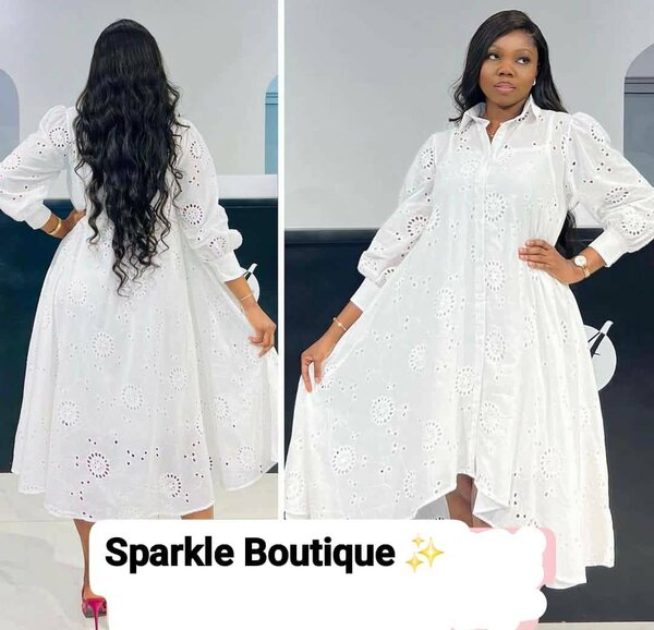 Robe blanche en dente élégante