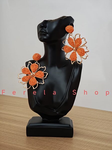 Boucles d'oreilles fleurs colorées