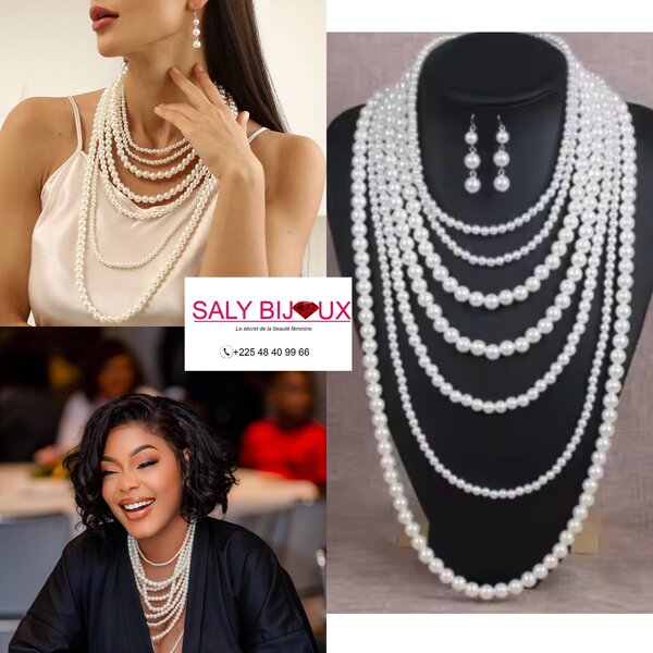 Collier en perle multicouches