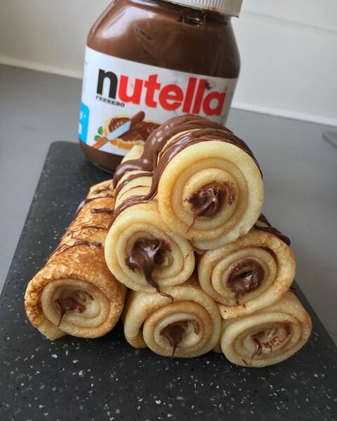 Crêpes roulées à la Nutella