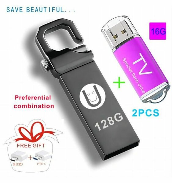 Clé USB 128Go_TV 16Go