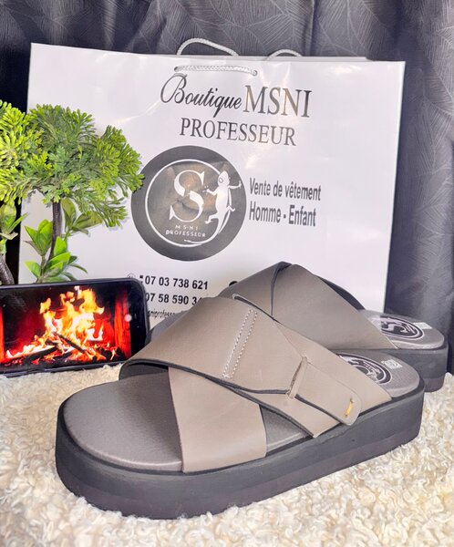 Sandales 100% en cuir