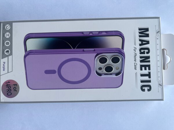Coque magnétique violette iPhone 14 Pro
