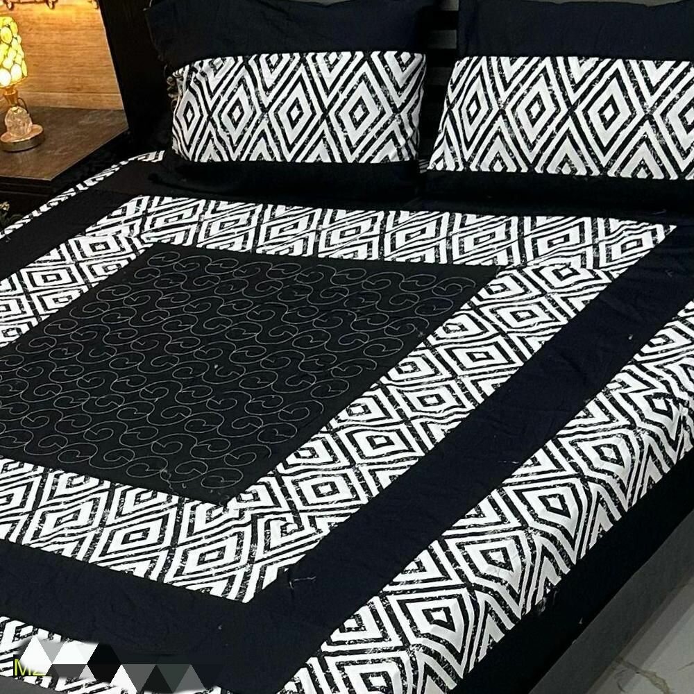 5 Pcs velvet Jacquard double bed sheet set